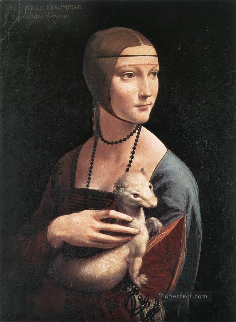 Retrato de Cecilia Gallerani Leonardo da Vinci Pintura al óleo